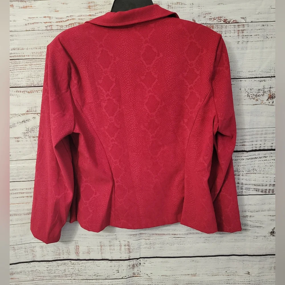 I.S.B L Dark Red Snake Print Blazer